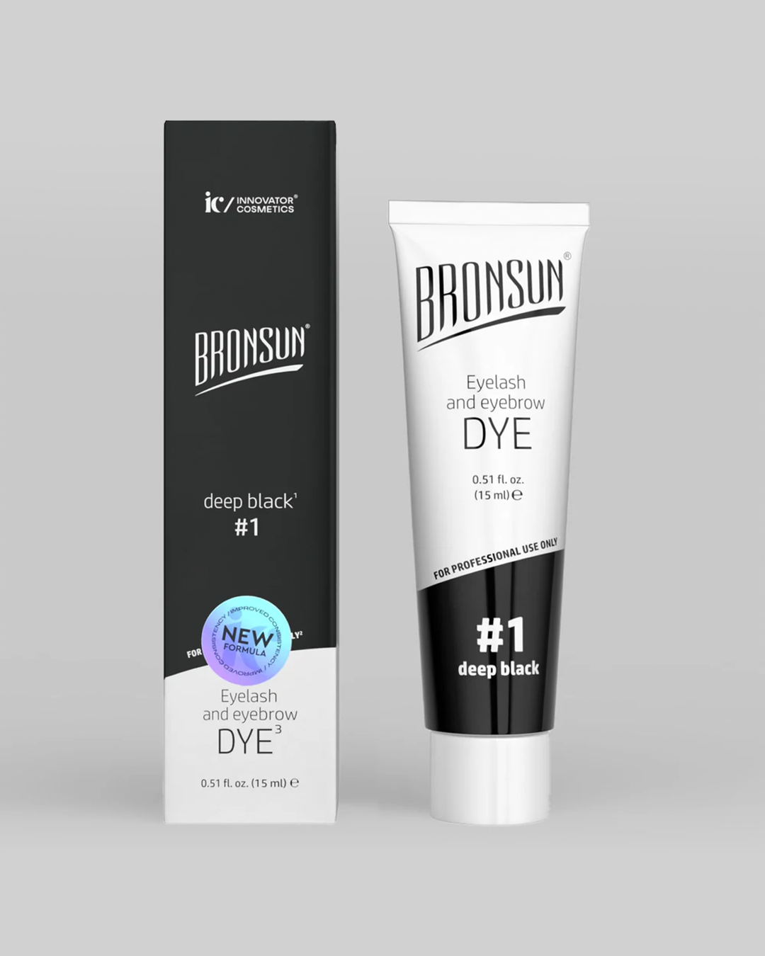 Bronsun - Eyelash & Eyebrow Gel Dye - Deep Black - 15ml