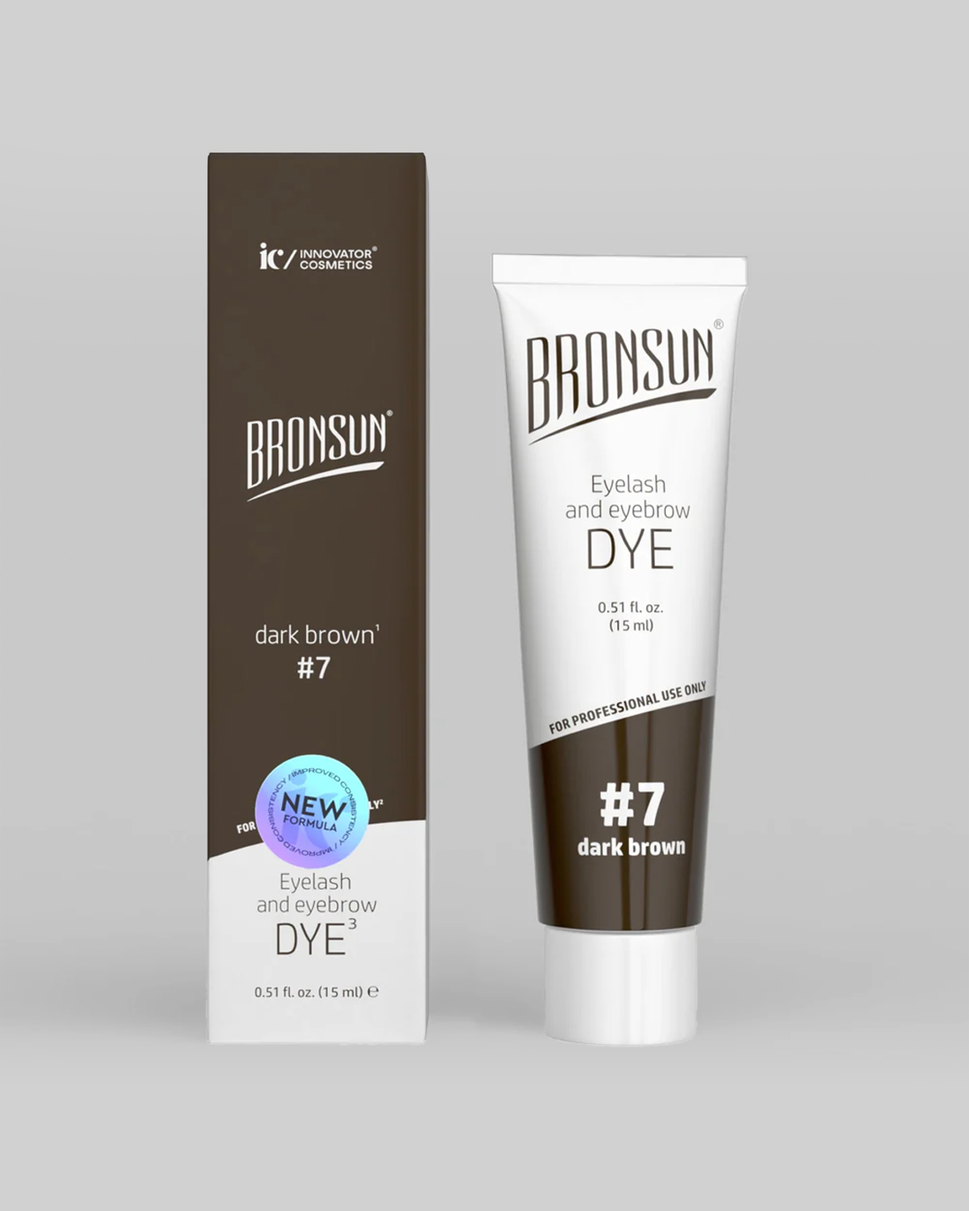 Bronsun - Eyelash & Eyebrow Gel Dye - Dark Brown - 15ml