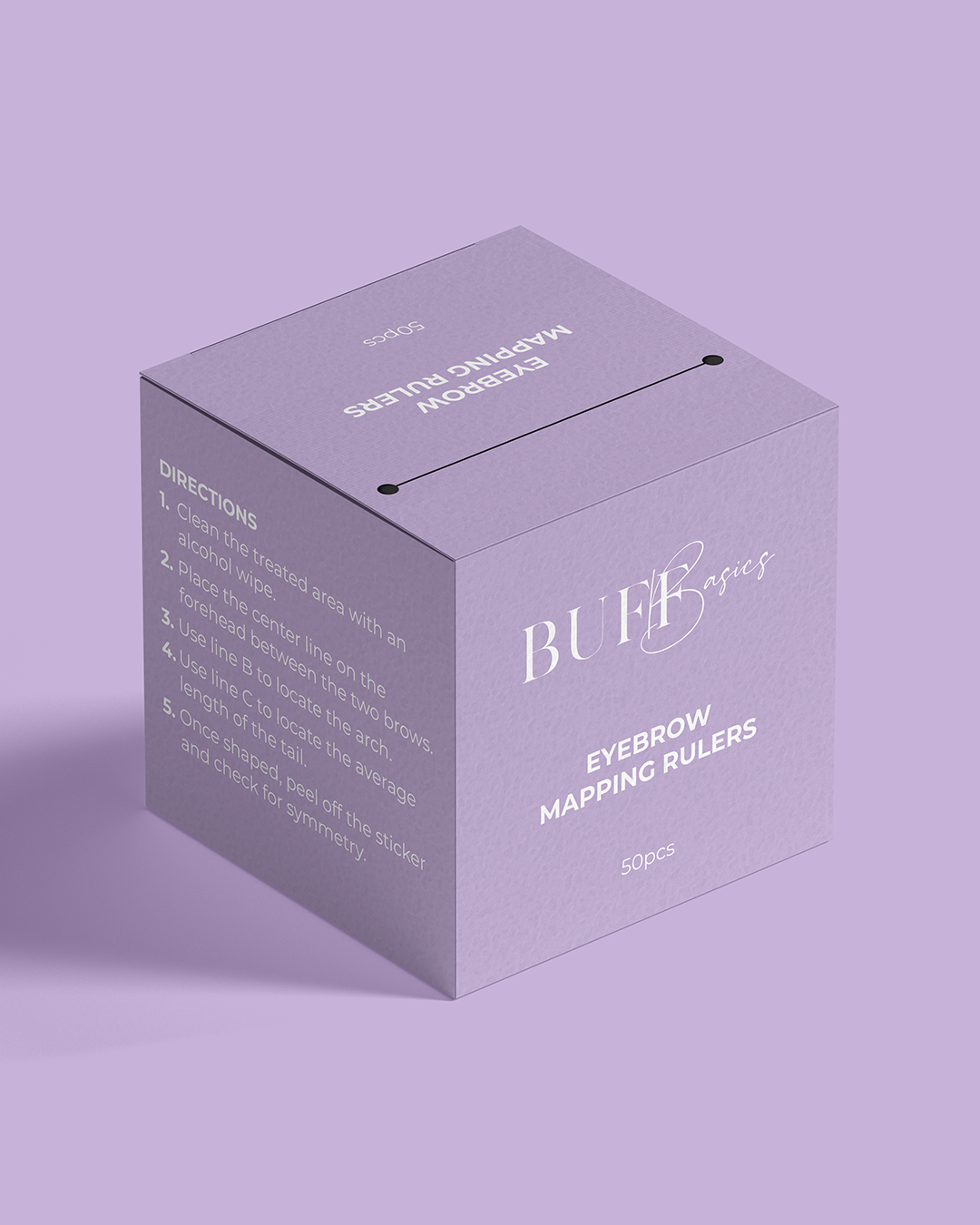 Buff Basics - Eyebrow Mapping Ruler Stickers With Box - 50pcs